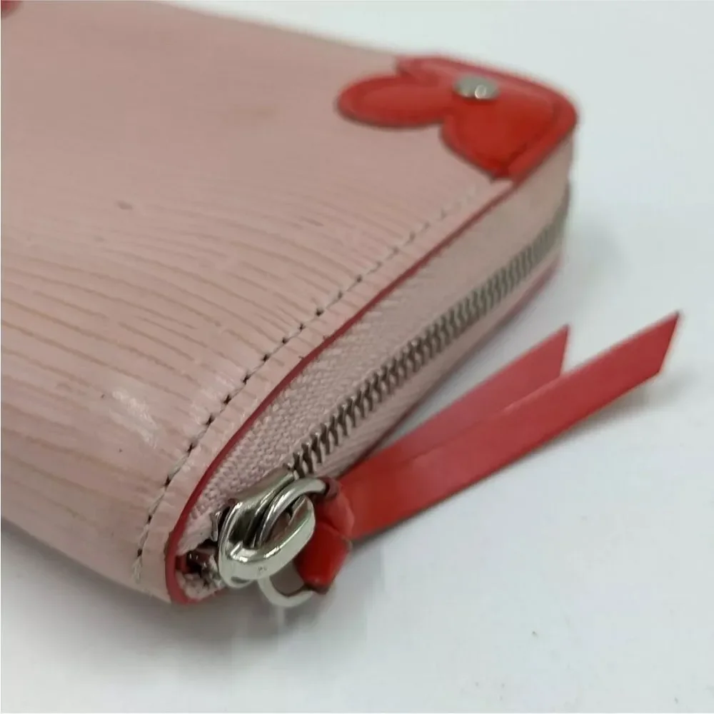 Louis Vuitton Epi Blooming Corners Zippy Coin Purse Rose Ballerine Coquelicot